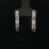 14k White Gold and 1cttw Diamond Hoop Earrings