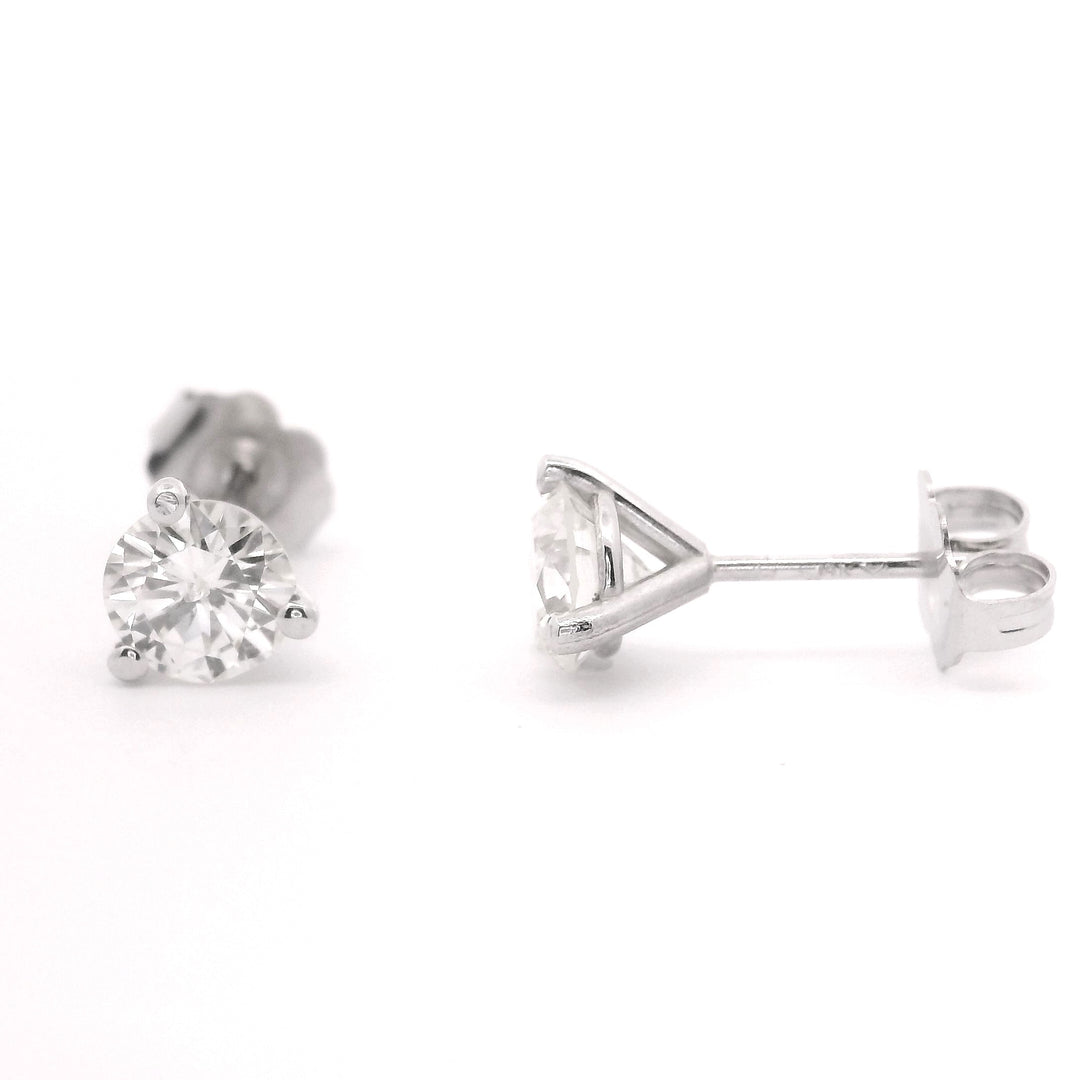 Brand New 1.2cttw Natural Diamond Stud Earrings in 14k White Gold