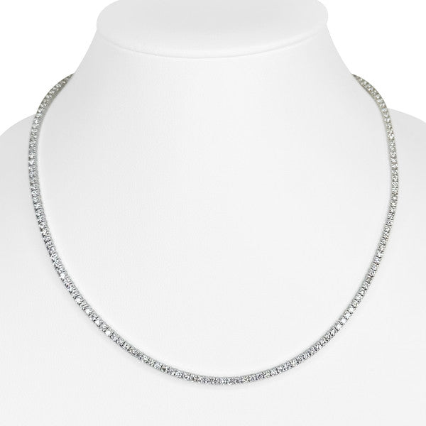 Brand New 6cttw Natural Diamond Tennis Necklace in 14k White Gold 16"