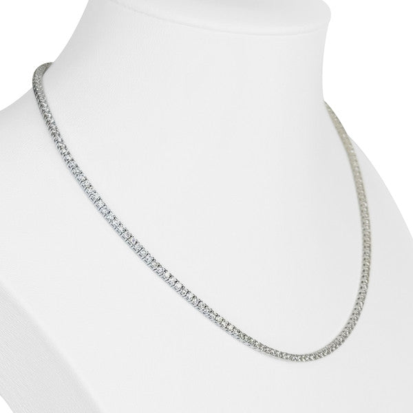 Brand New 6cttw Natural Diamond Tennis Necklace in 14k White Gold 16"