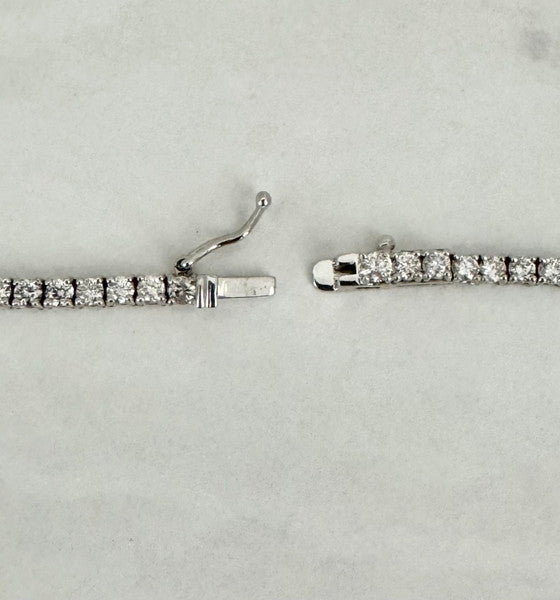 Brand New 6cttw Natural Diamond Tennis Necklace in 14k White Gold 16"