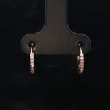 Brand New 0.20cttw Natural Diamond Micro Hoop Earrings in 14k Rose Gold