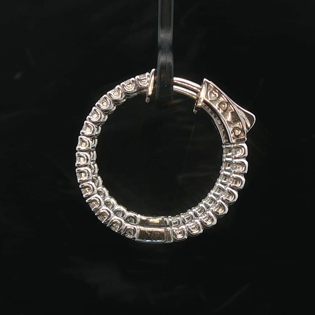 Brand New 1.50cttw Natural Diamond Hoop Earrings in 14k White Gold