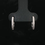 Brand New 0.20cttw Natural Diamond Micro Hoop Earrings in 14k White Gold