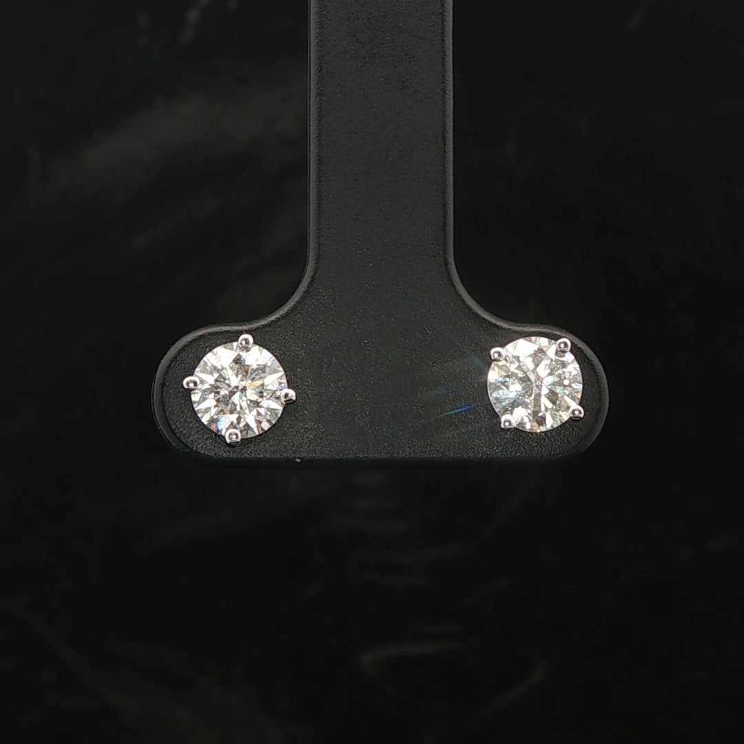 Brand New 1cttw Natural Diamond Stud Earrings in 14k White Gold
