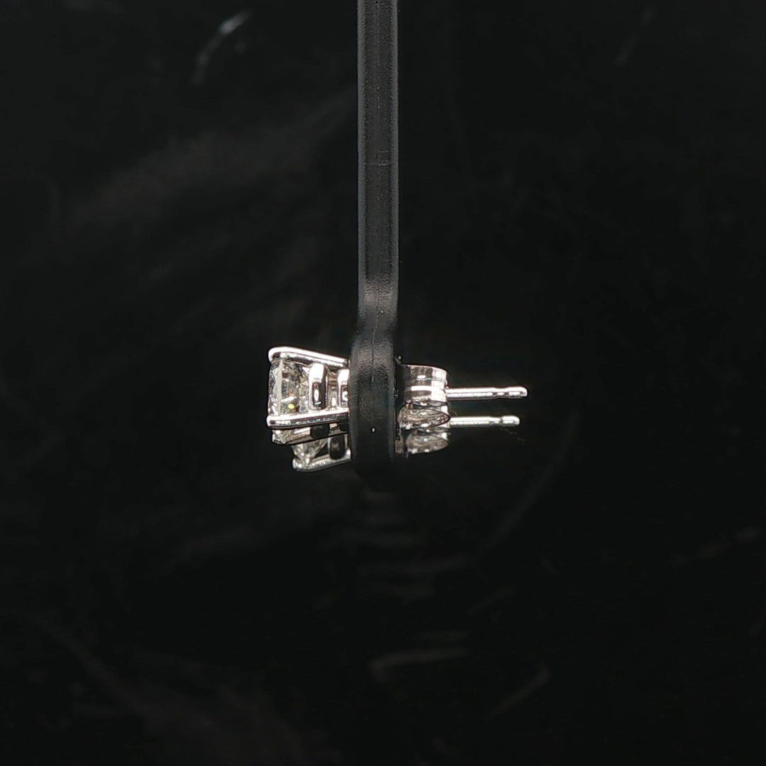 Brand New 1cttw Natural Diamond Stud Earrings in 14k White Gold
