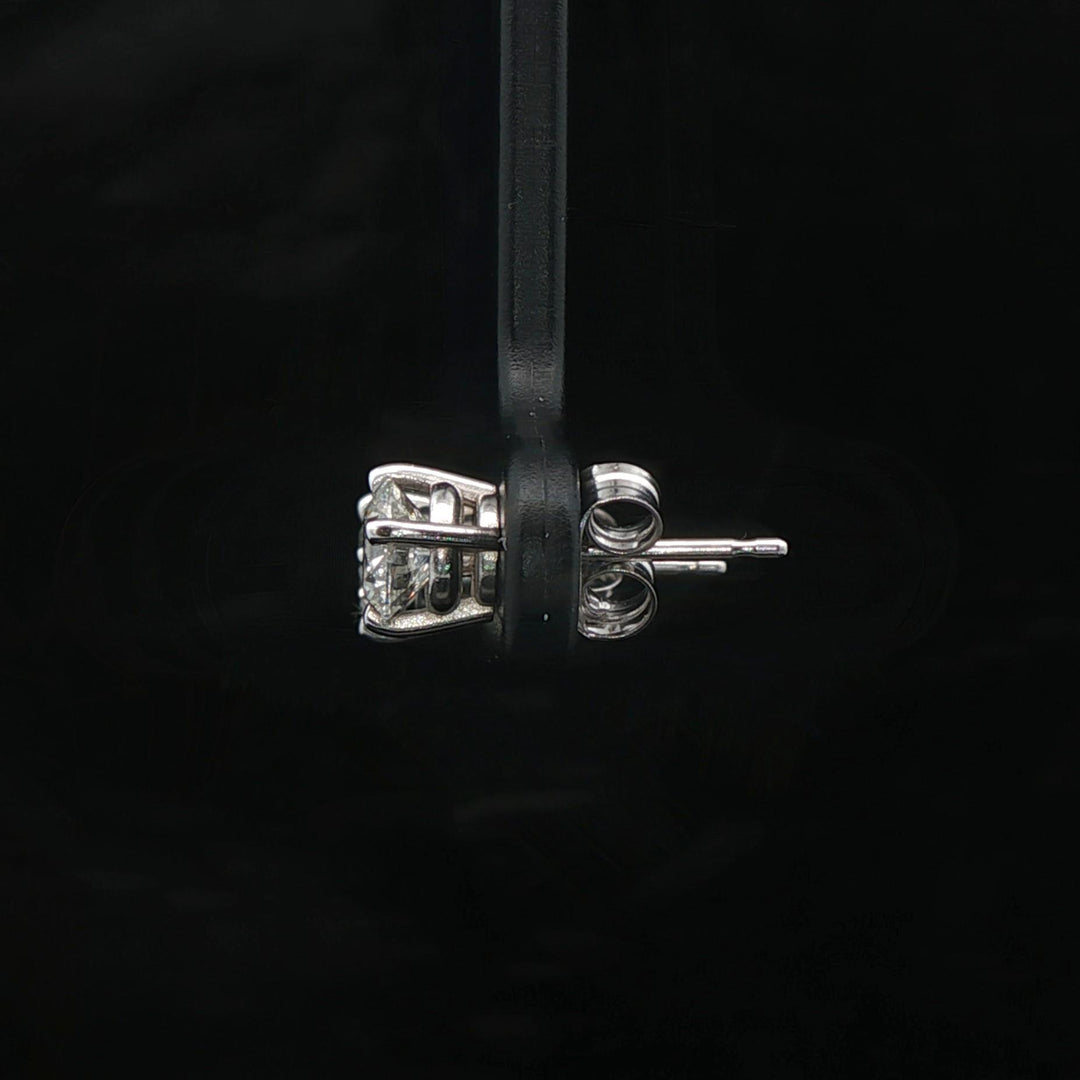 Brand New 0.75cttw Natural Diamond Stud Earrings in 14k White Gold