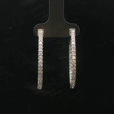 Brand New 1.75cttw Natural Diamond Hoop Earrings in 14k White Gold