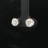 Brand New 3cttw Natural Diamond Stud Earrings in 14k White Gold