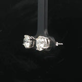Brand New 3cttw Natural Diamond Stud Earrings in 14k White Gold