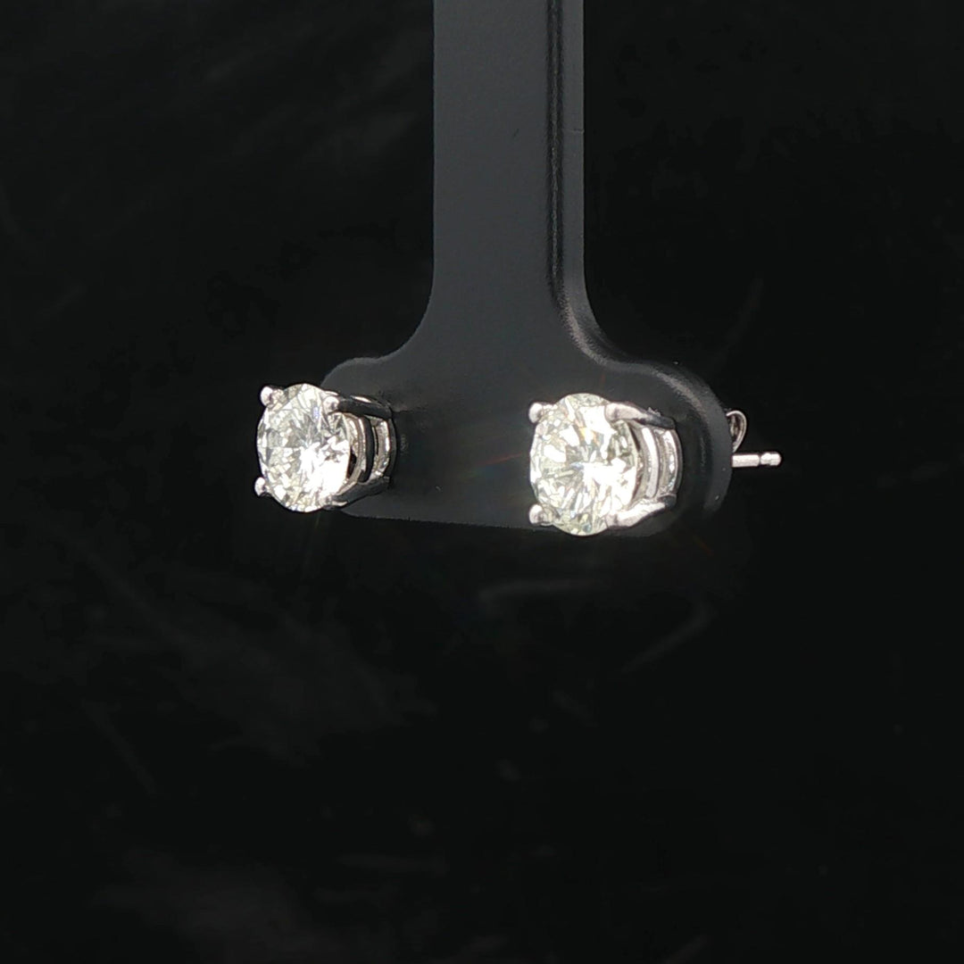 Brand New 1.50cttw Natural Diamond Stud Earrings in 14k White Gold