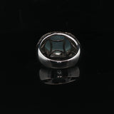 Le Vian 14k White Gold Moonstone Blue Sapphire and Diamond Ring Size 7