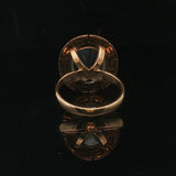 14k Yellow Gold and Aquamarine Greek Key Halo Ring Size 6.75