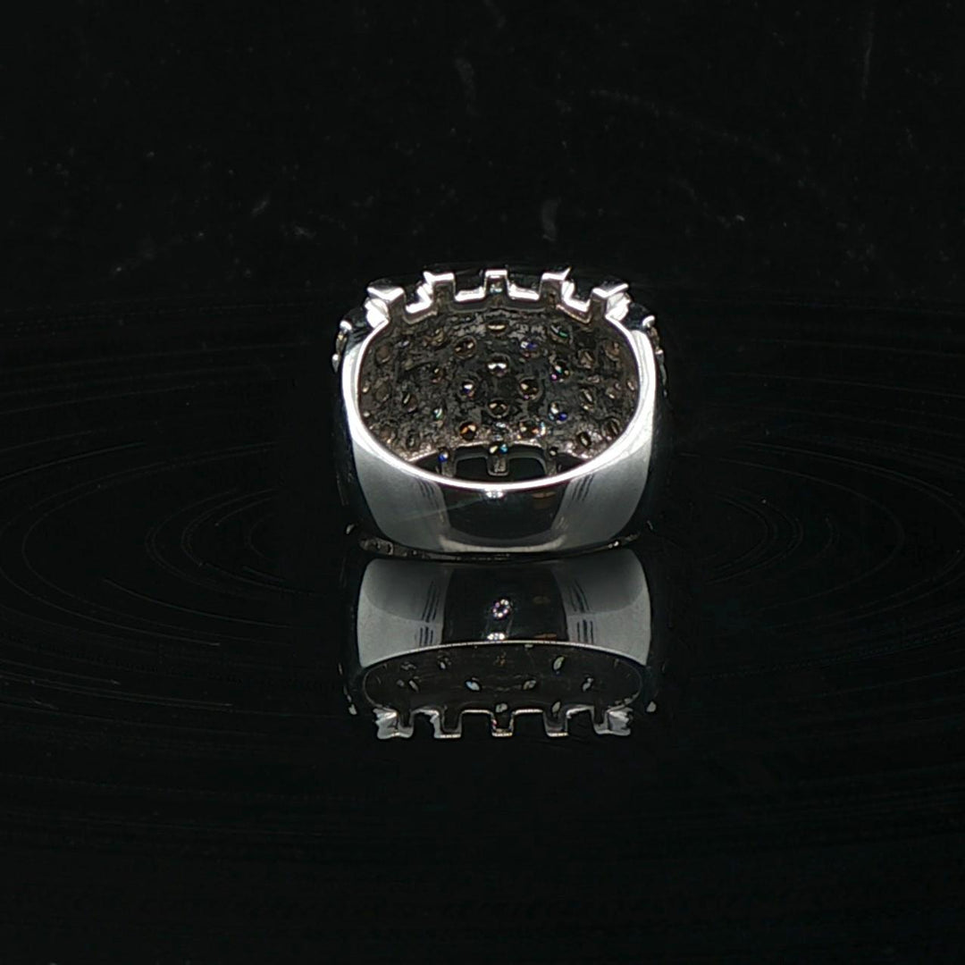 14k White Gold 1cttw White and Chocolate Diamond Ring Size 7