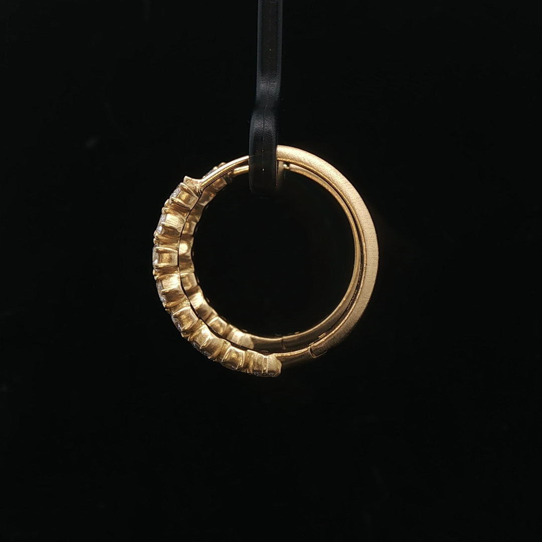 Jade Trau 18k Yellow Gold and 1.12cttw Catherine Hoop Earrings
