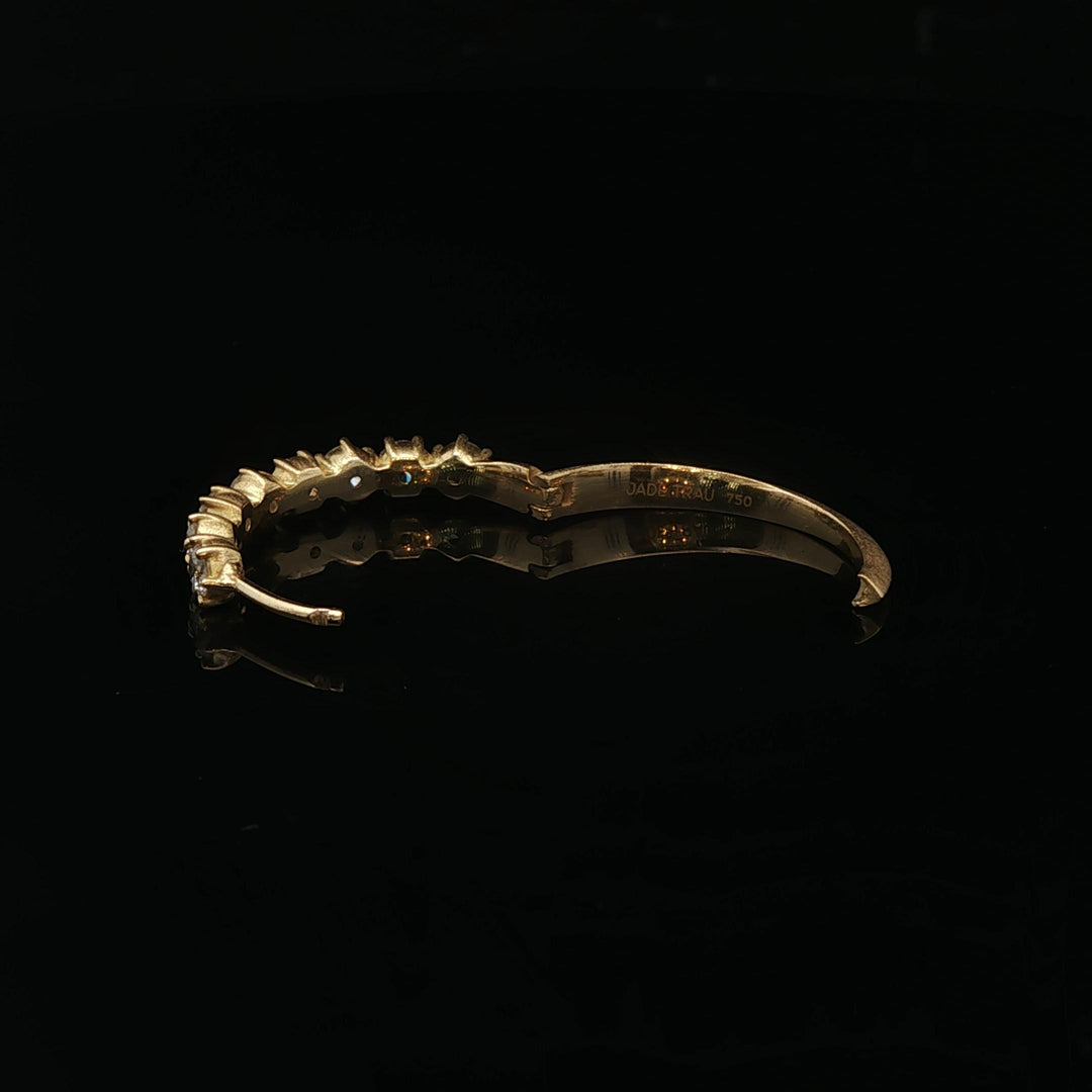 Jade Trau 18k Yellow Gold and 1.12cttw Catherine Hoop Earrings