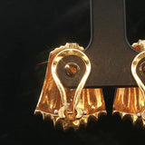 18k Yellow Gold and 0.90cttw Diamond 16.5g Vintage Huggie Earrings