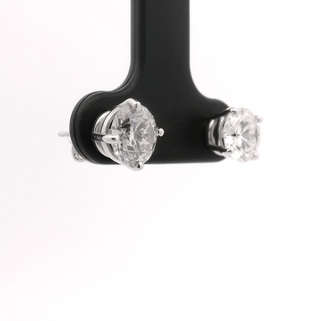 Brand New 2cttw Natural Diamond Stud Earrings in 14k White Gold