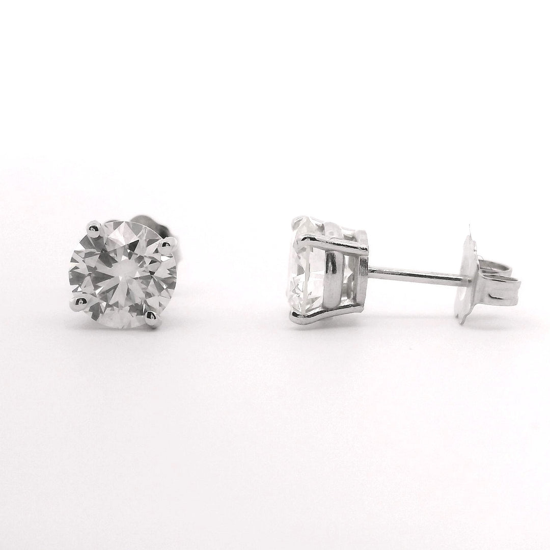 Brand New 2cttw Natural Diamond Stud Earrings in 14k White Gold