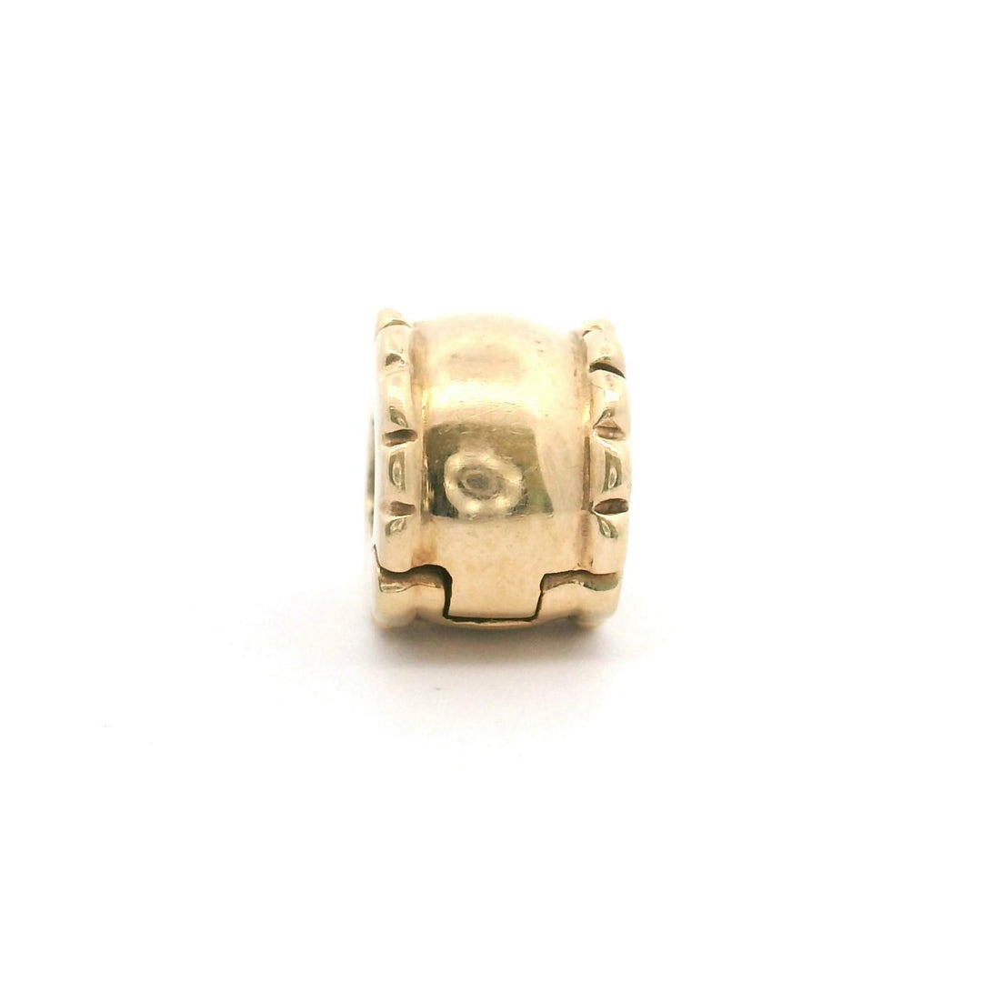 Pandora 14k Yellow Gold Beveled Clip Charm 750256 Retired