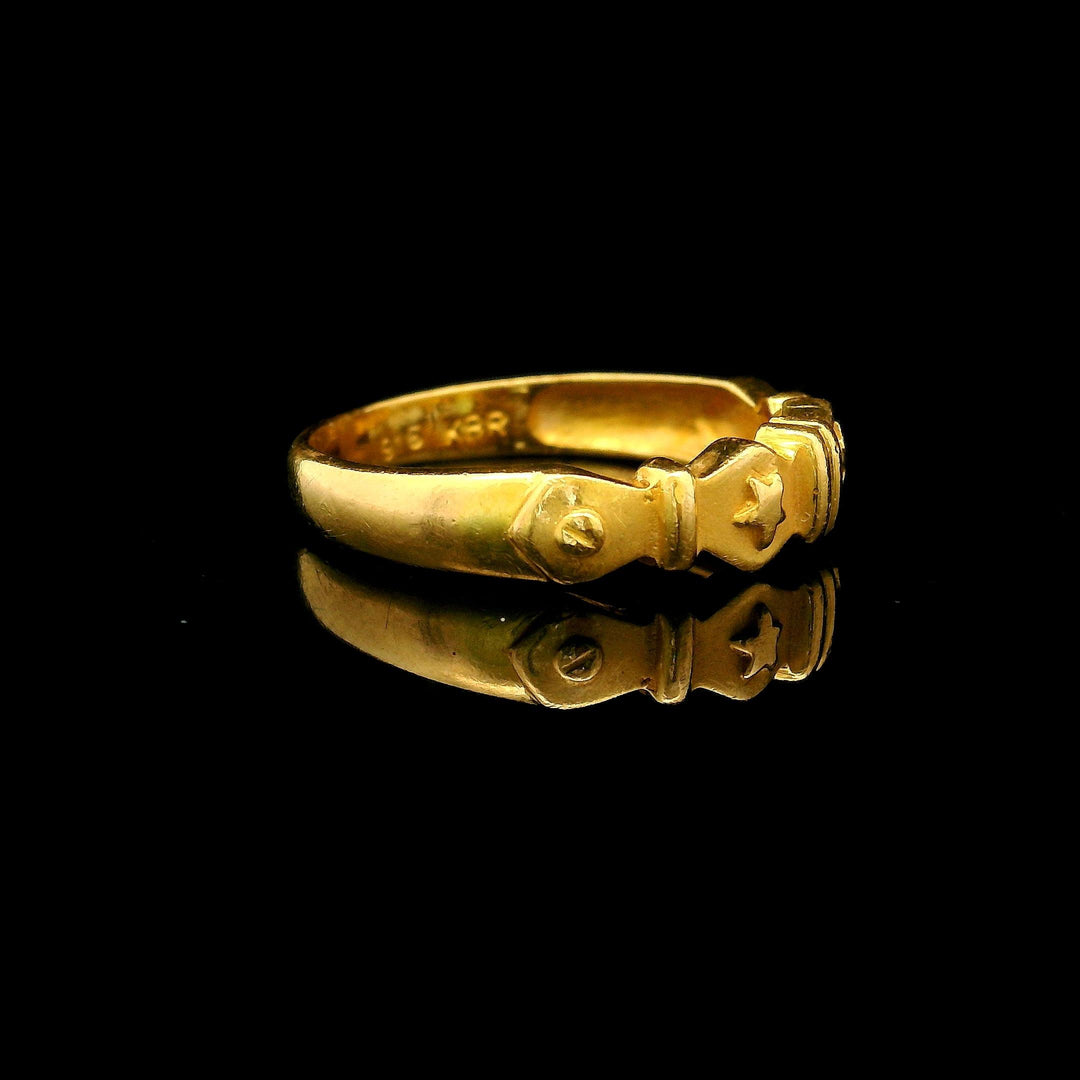 22k Yellow Gold 3.6g Solid Ladies Band Ring Size 6