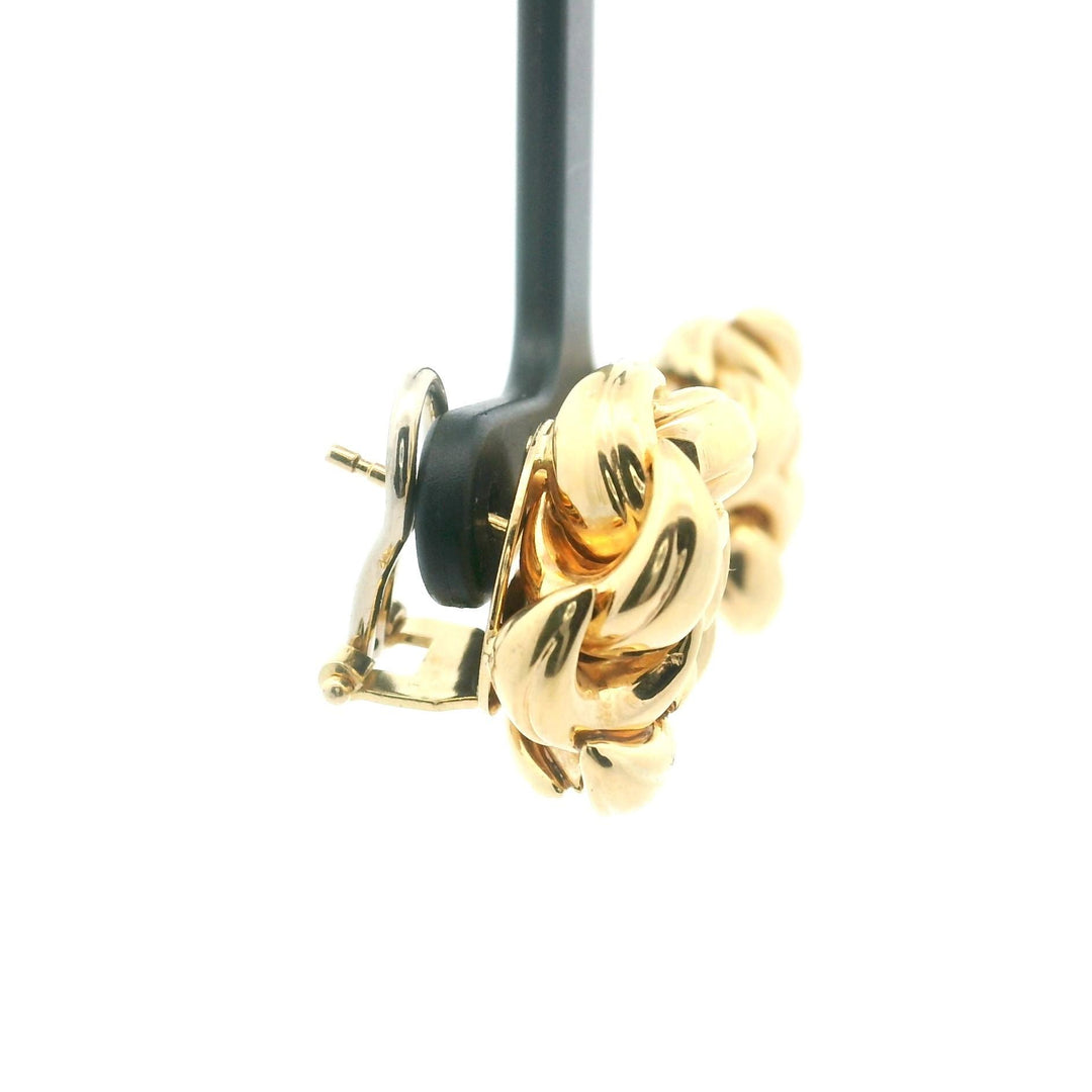 18k Yellow Gold 11.7g Solid Polished Knot Stud Earrings Italy