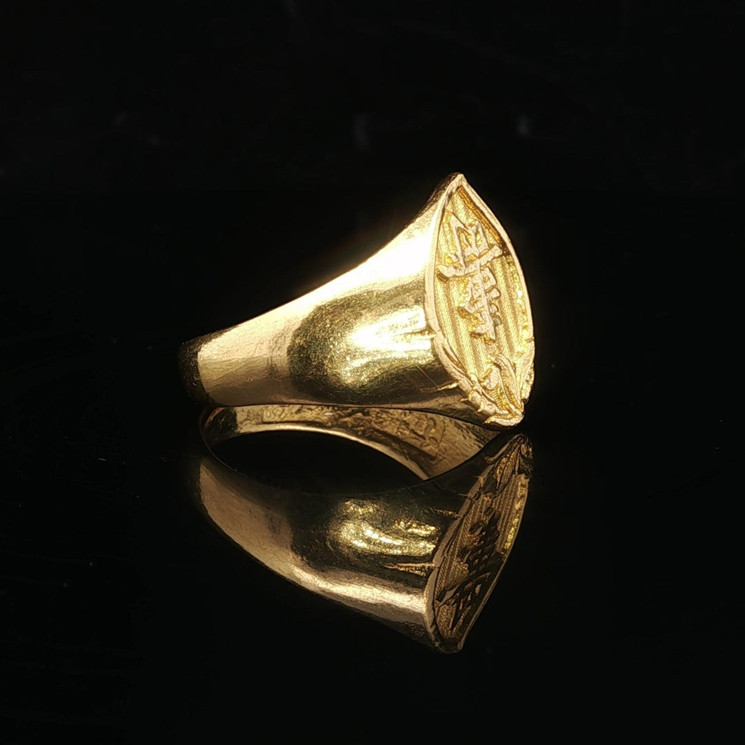24k Pure Yellow Gold 5.8g Solid Asian Wrap Ring Size 7