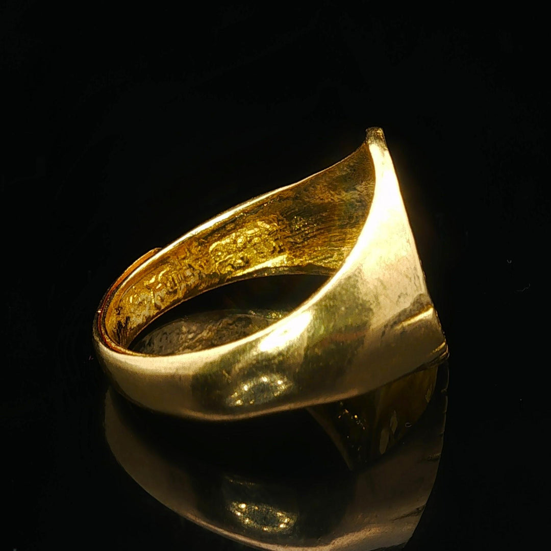 24k Pure Yellow Gold 5.8g Solid Asian Wrap Ring Size 7