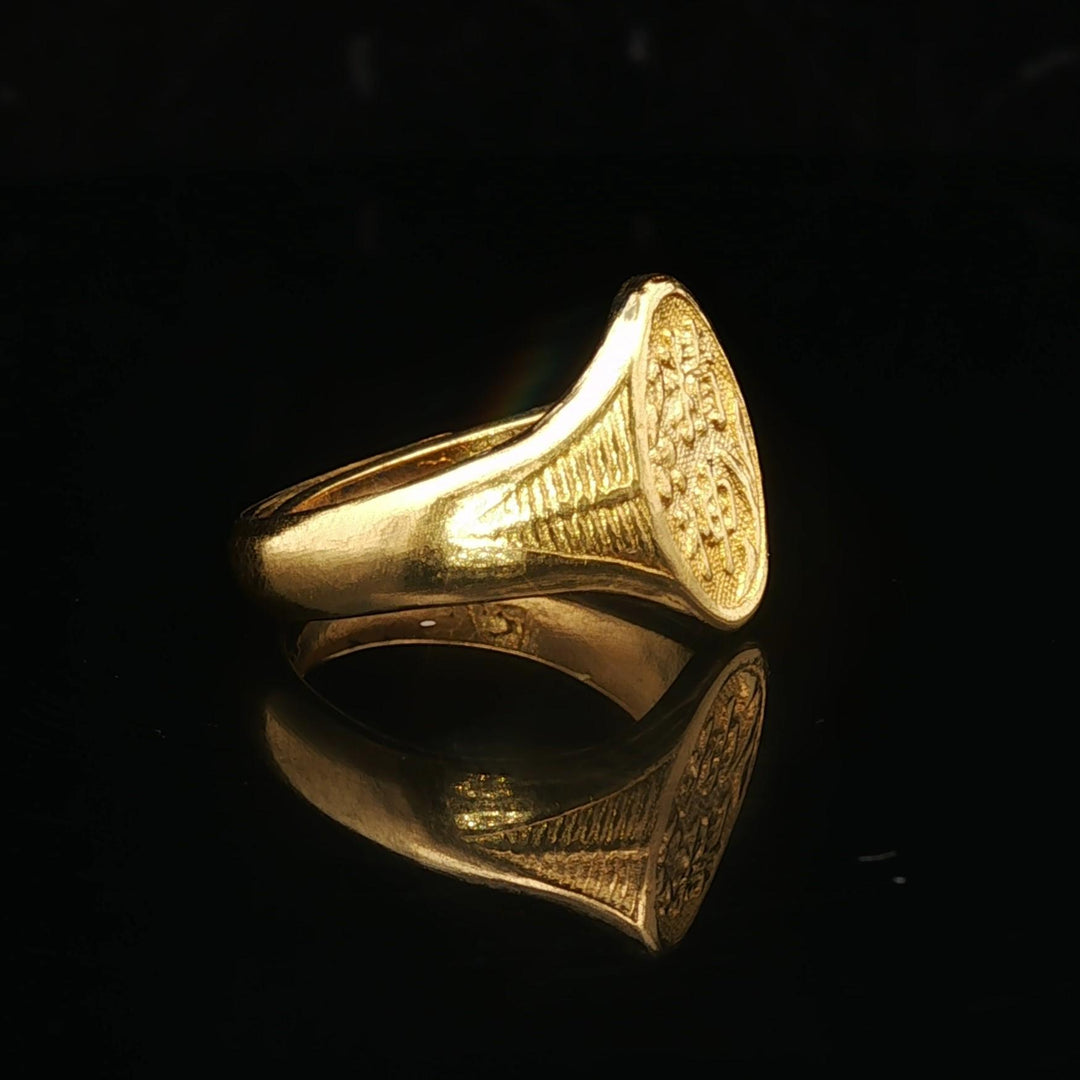 24k Pure Yellow Gold 4.9g Solid Ladies Asian Wrap Band Ring Size 3