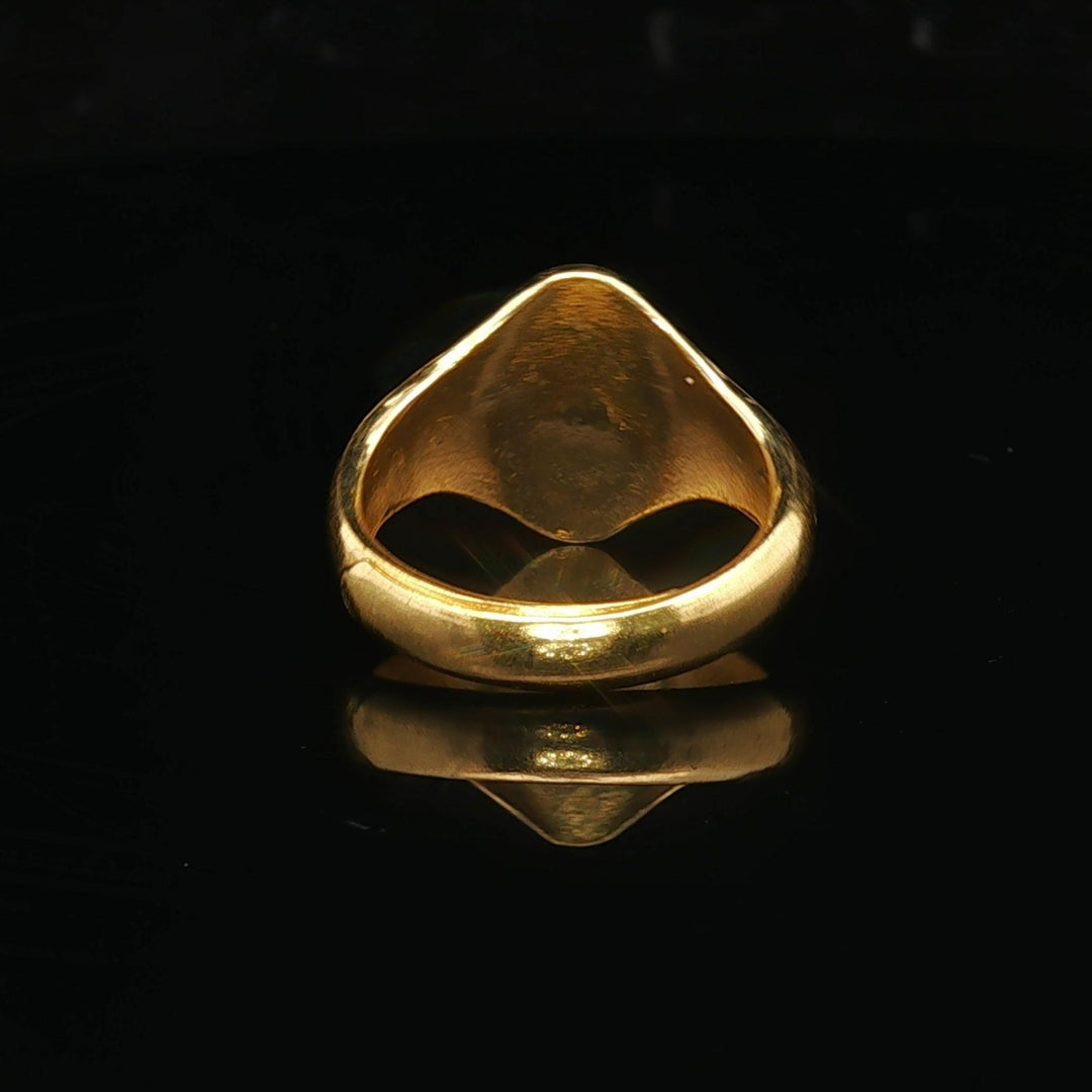 24k Pure Yellow Gold 4.9g Solid Ladies Asian Wrap Band Ring Size 3