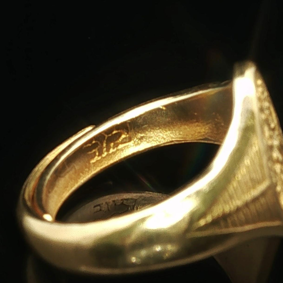 24k Pure Yellow Gold 4.9g Solid Ladies Asian Wrap Band Ring Size 3