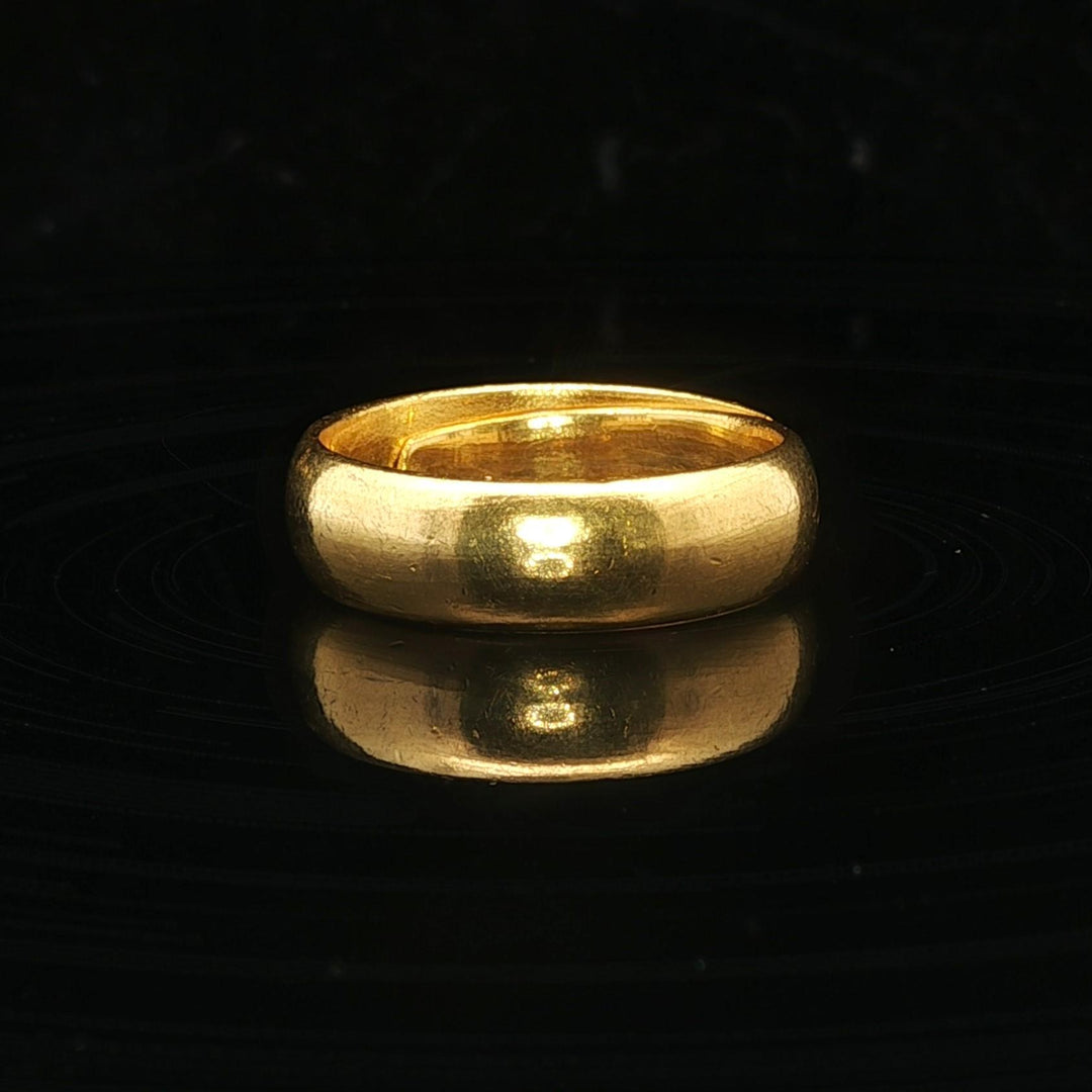 24k Pure Yellow Gold 9.5g Solid 6mm Wrap Band Ring Size 7