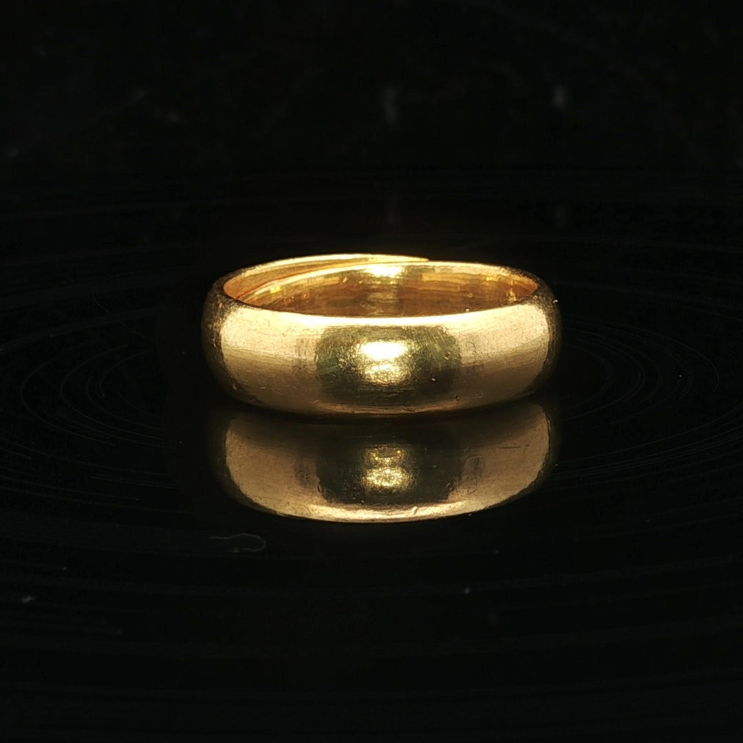 24k Pure Yellow Gold 9.5g Solid 6mm Wrap Band Ring Size 7