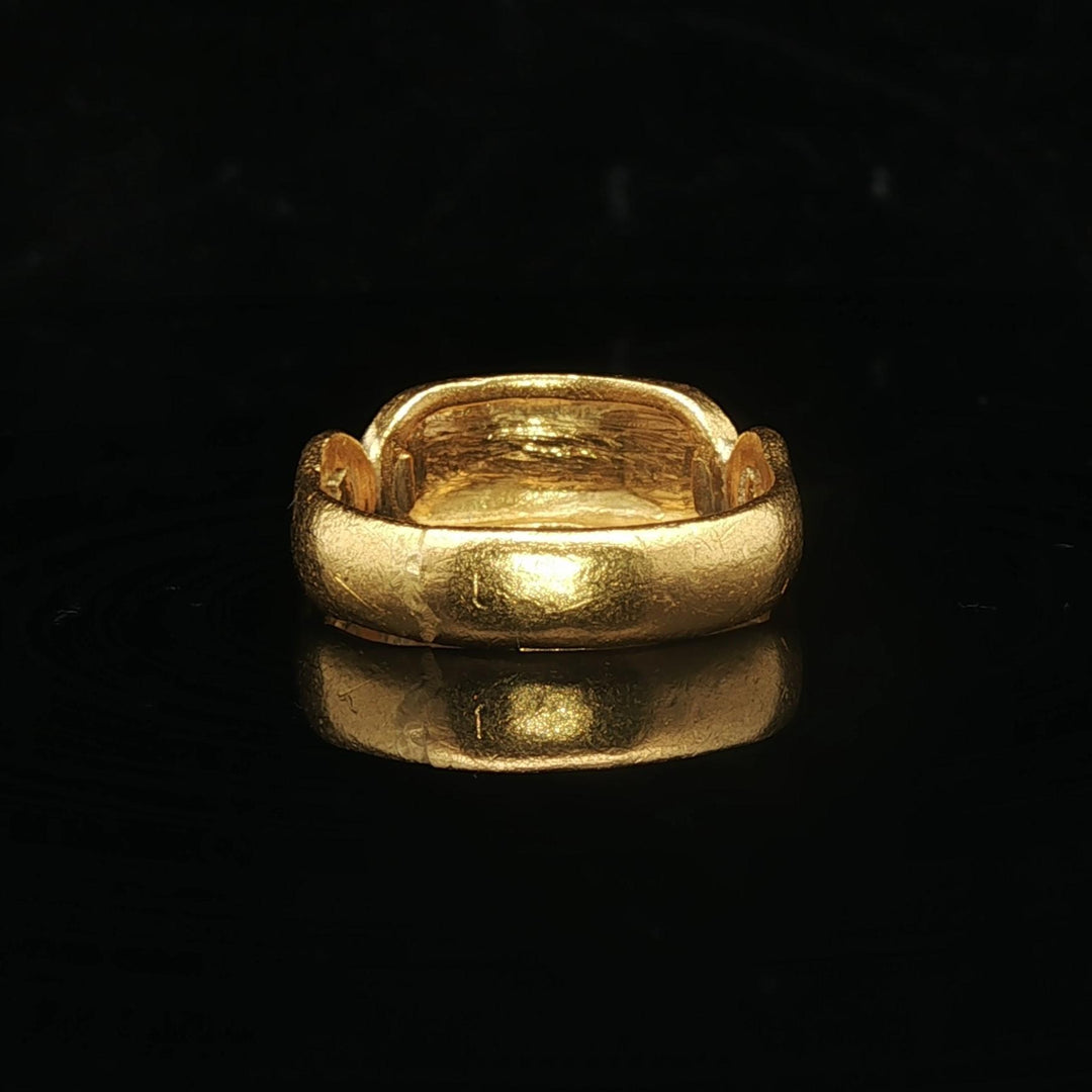 24k Pure Yellow Gold 5.7g Solid Victory Ring Size 5.5