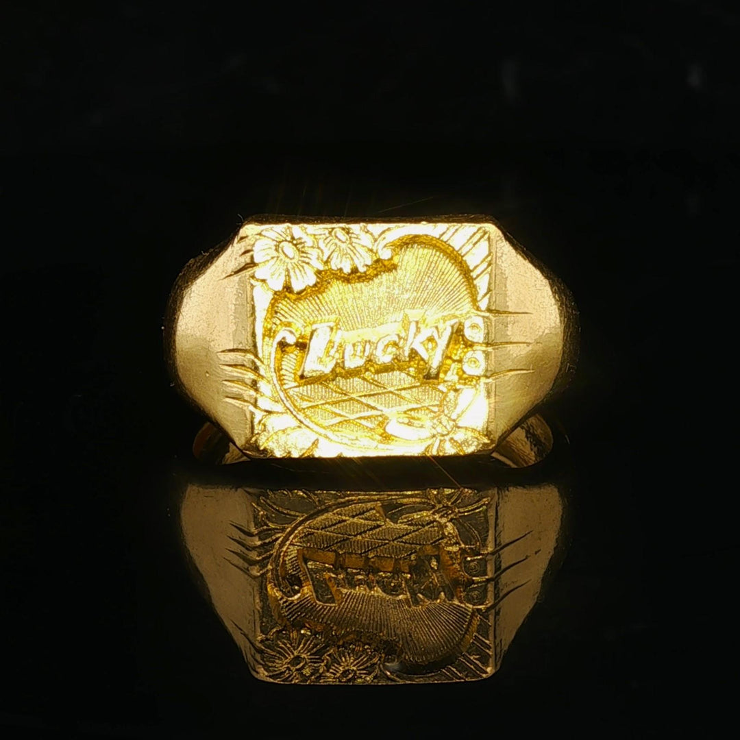 24k Pure Yellow Gold 7.6g Solid Lucky Floral Wrap Ring Size 7.5