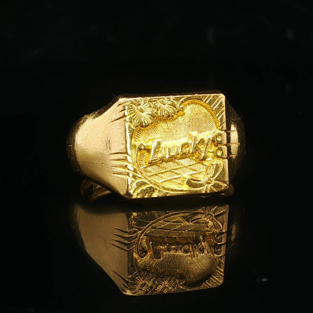 24k Pure Yellow Gold 7.6g Solid Lucky Floral Wrap Ring Size 7.5