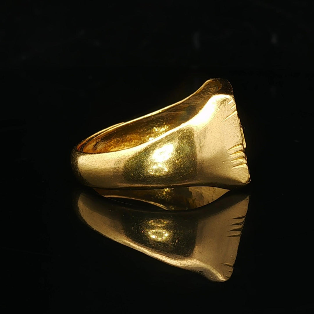 24k Pure Yellow Gold 7.6g Solid Lucky Floral Wrap Ring Size 7.5