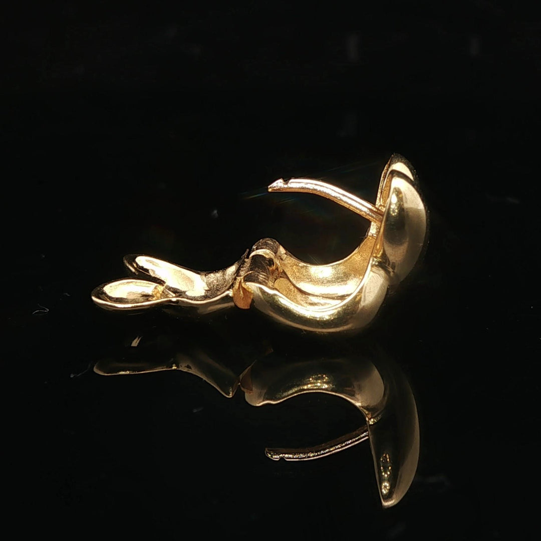 18k Yellow Gold 8.7g Solid Polished X Huggie Earrings