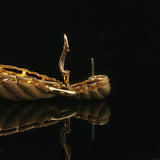 Henry Dunay 18k Yellow Gold Heavy 42.5g Brushed Finish Doorknocker Earrings 2"