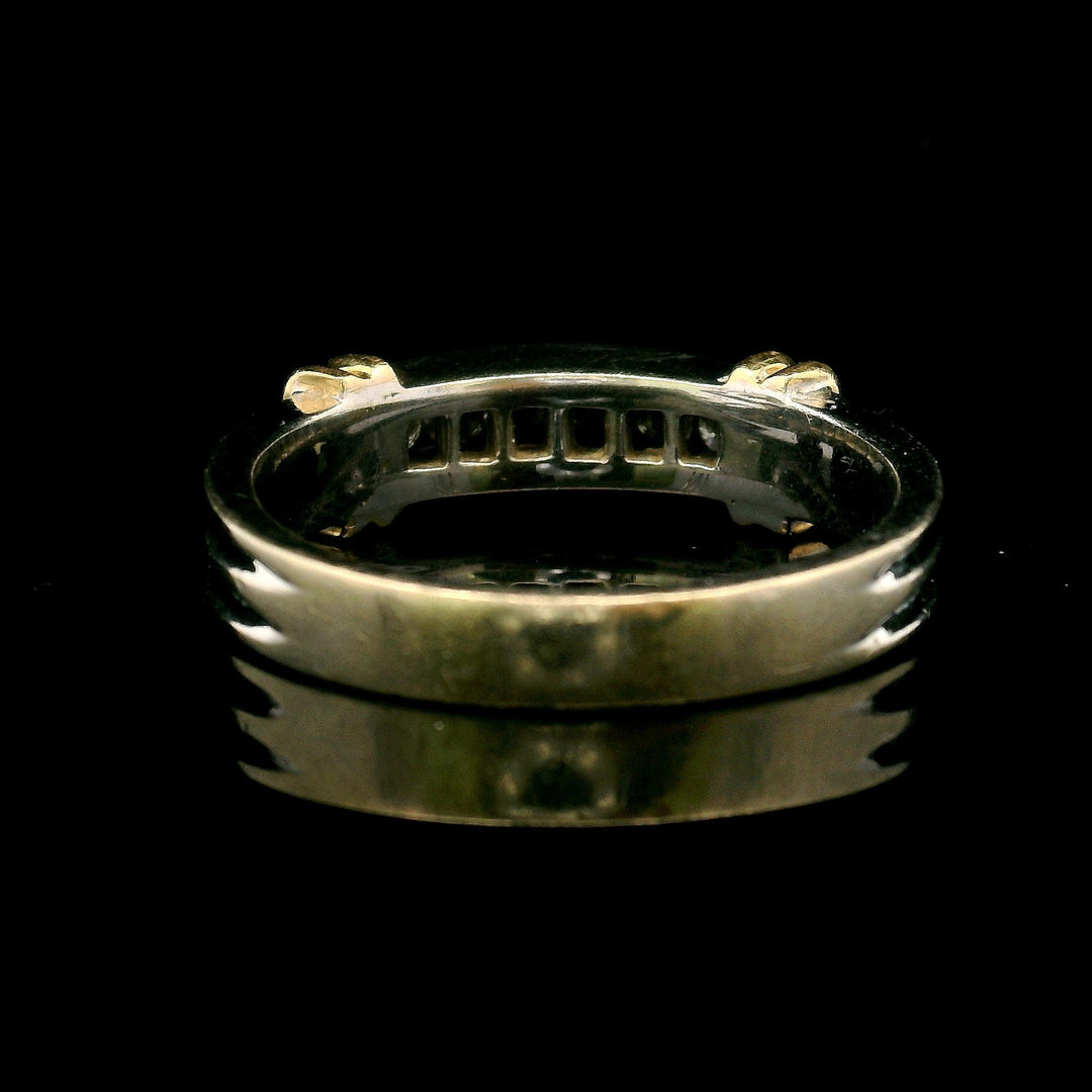 14k White and Yellow Gold 0.50cttw Diamond Men's Band Ring Size 11.5