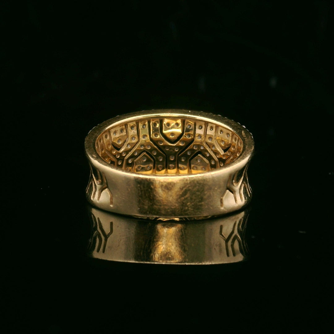 Effy 14k Yellow Gold and 1cttw Diamond Fancy Band Ring Size 7