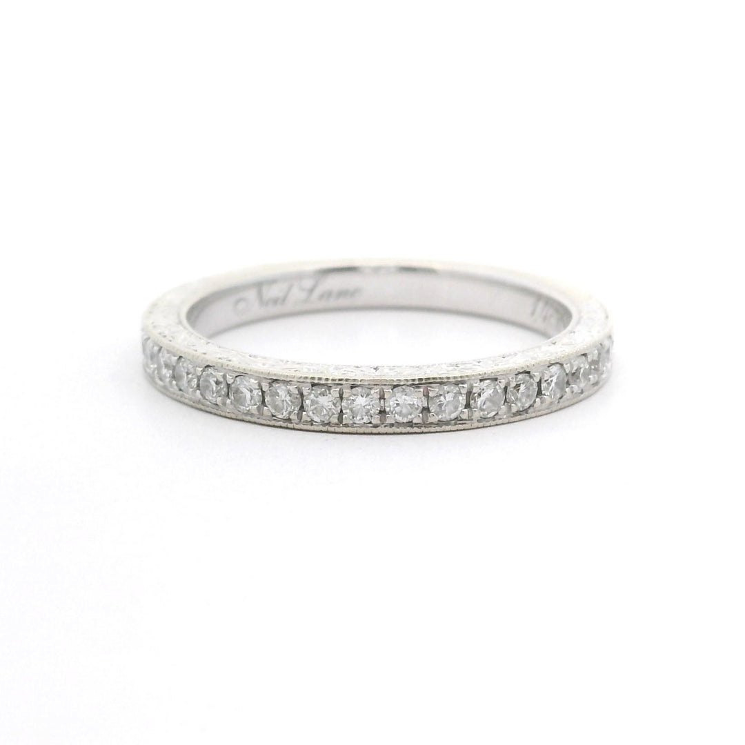 Neil Lane 14k White Gold and Diamond Ladies Band Ring Size 6.5