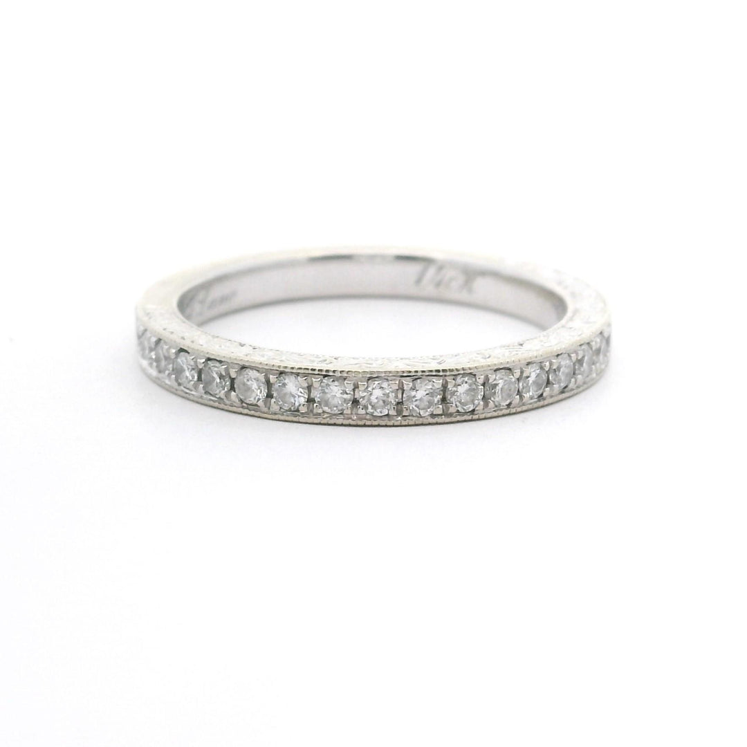 Neil Lane 14k White Gold and Diamond Ladies Band Ring Size 6.5