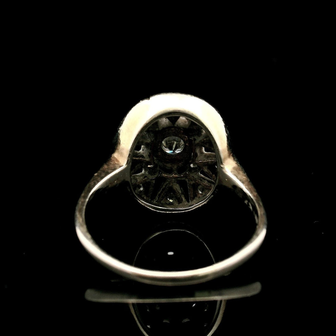 14k White Gold and 0.50cttw Diamond Ladies Intricate Ring Size 5