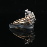 14k Yellow Gold and 1cttw Diamond Vintage Cluster Ring Size 4.75