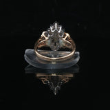 14k Yellow Gold and 1cttw Diamond Vintage Cluster Ring Size 4.75