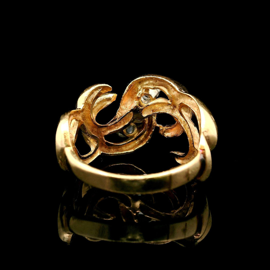 14k Yellow Gold and 0.75cttw Diamond Ladies Fancy Ring Size 7.5