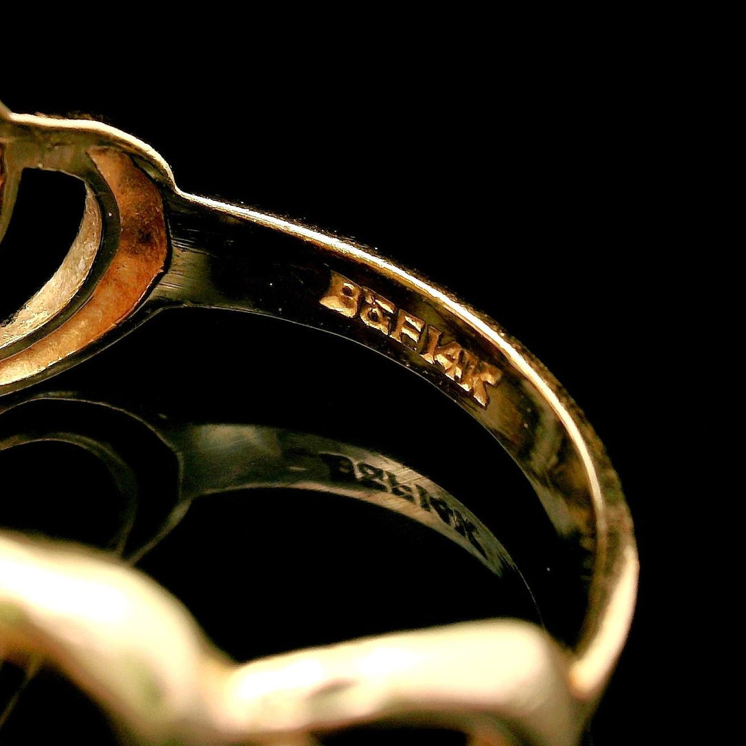14k Yellow Gold and 0.75cttw Diamond Ladies Fancy Ring Size 7.5