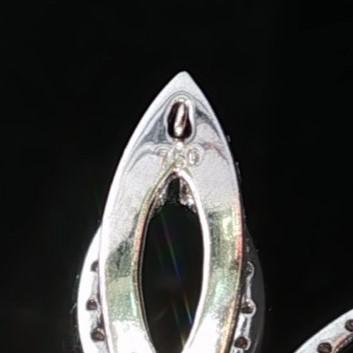 18k White Gold and 2cttw Diamond Large Heart Drop Dangle Earrings 2.25"