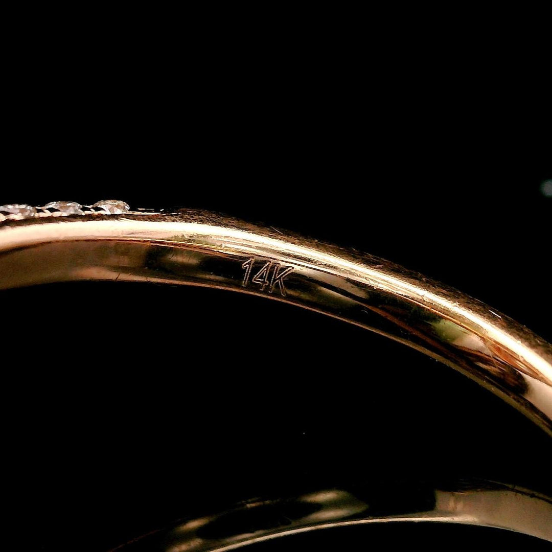 14k Rose Gold and 0.75cttw Diamond Halo Ring Size 7